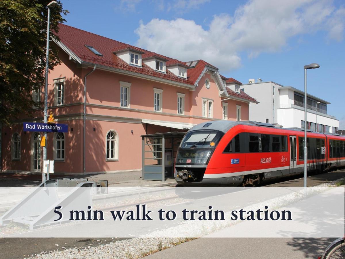Sehr Gemuetliche Ferienwohnung In Bester Lage Mit Grossem Sonnenbalkon L Innenstadtnaehe L 1 Minute Zum Bahnhof L Kueche L Tv L Free-Wlan L Willkommen Im Hallo!-Apartment 8 Bad Wörishofen Εξωτερικό φωτογραφία